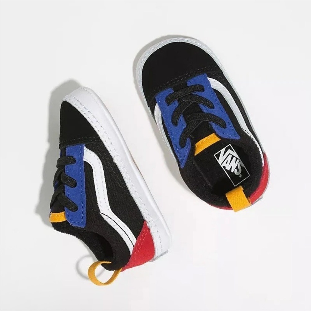 Vans Black Blue Red & Yellow Baby Walker Sneakers